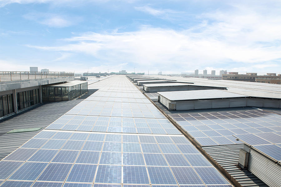 Photovoltaic panels generate electricity